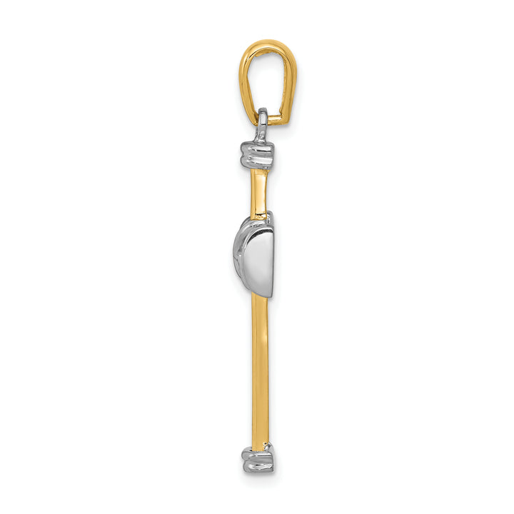 14k Two-tone Fancy Cross Pendant