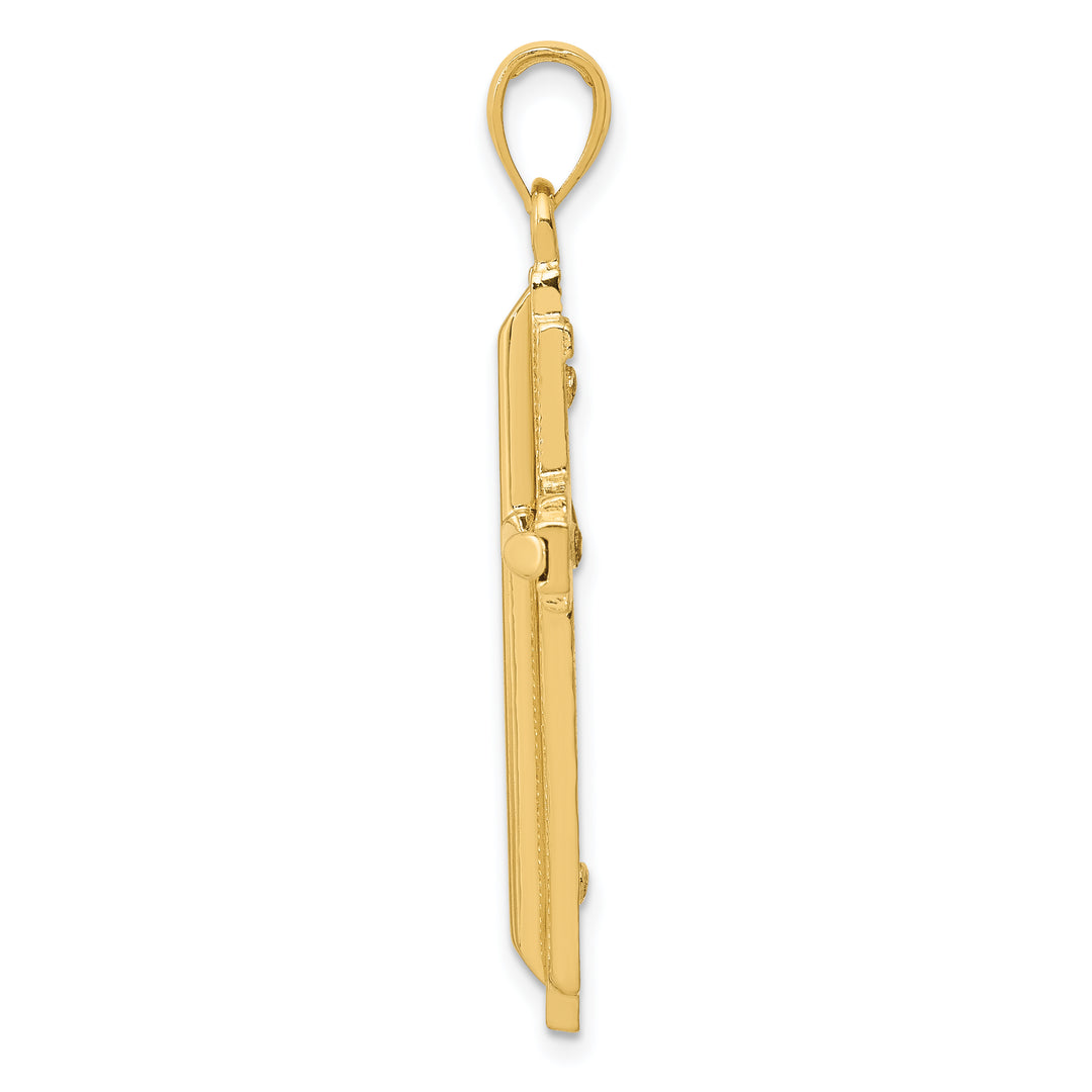 14k Polished Cross Pendant