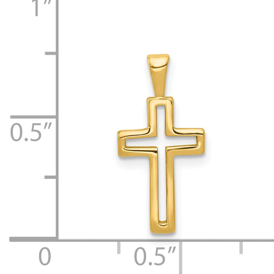 14k Cross Charm