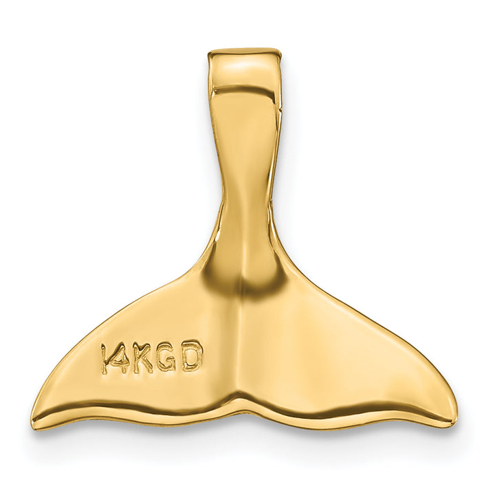 14k 3-D Polished Whale Tail Slide