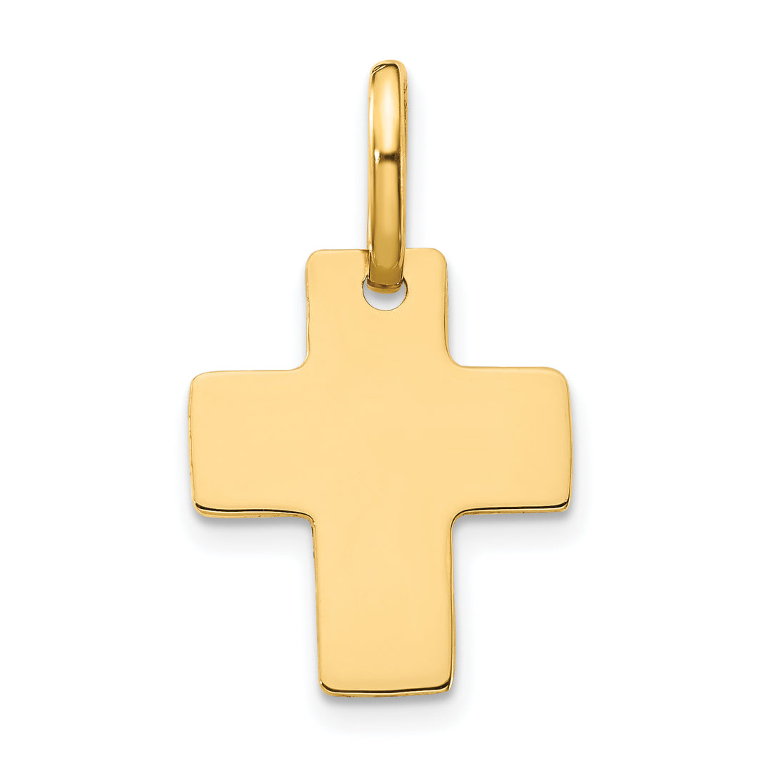 14k Polished Cross Charm
