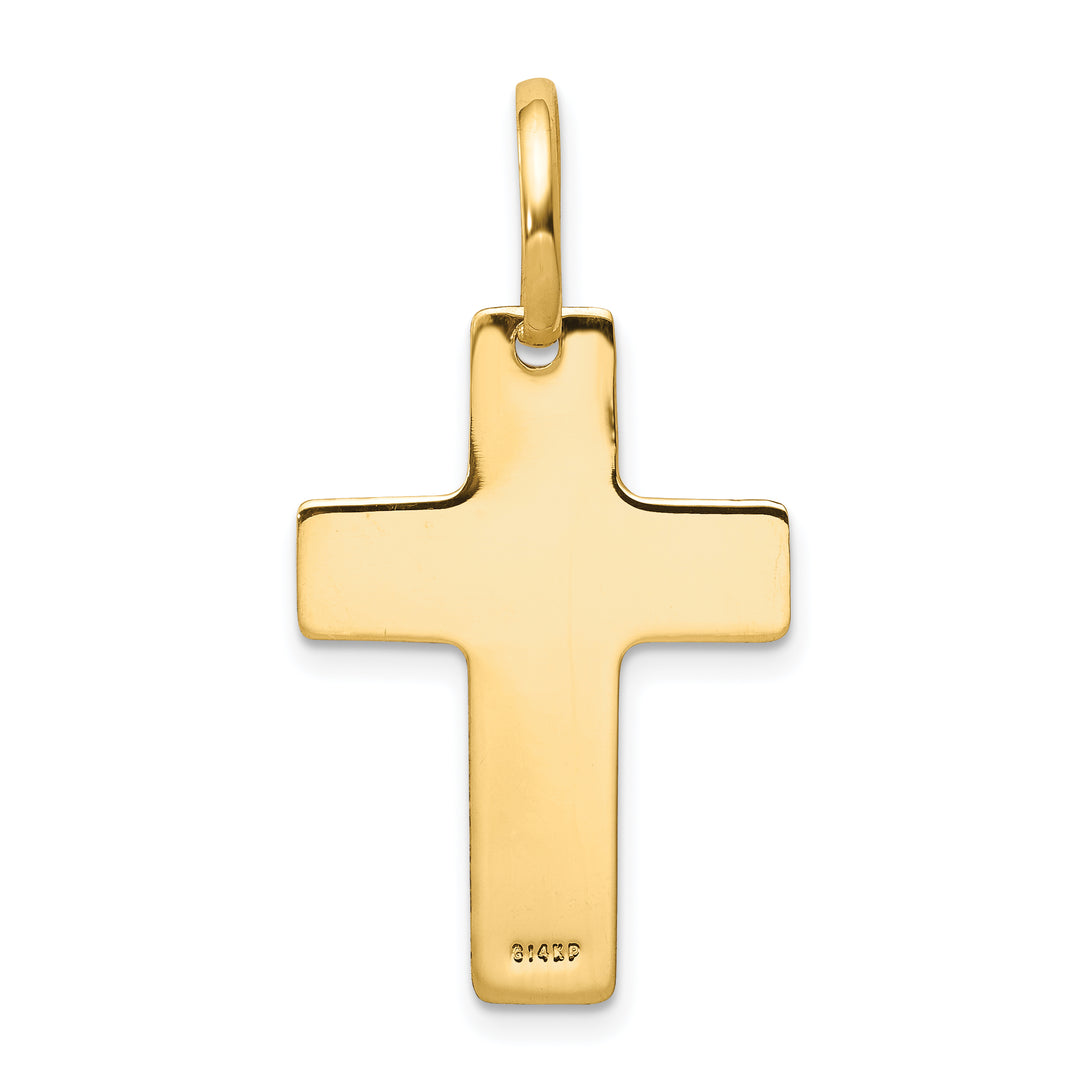 14k Polished Cross Charm