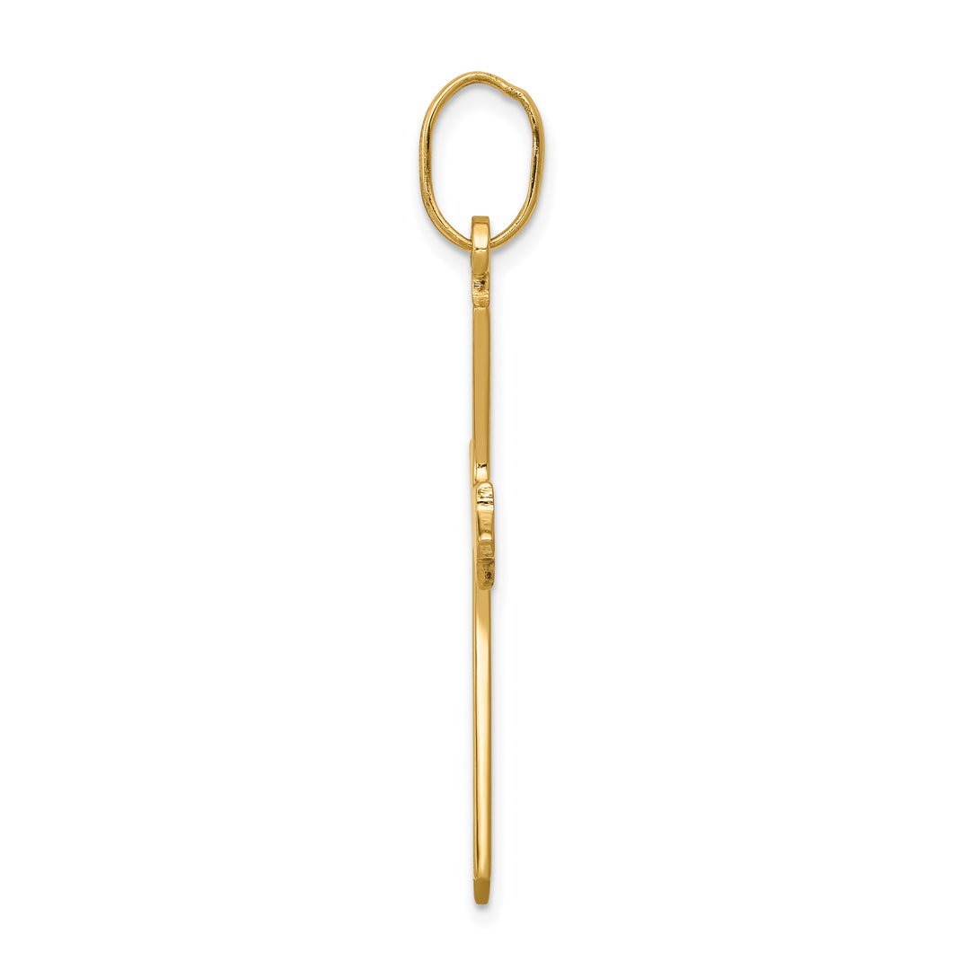 14k Polished Cross Pendant