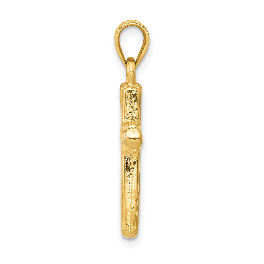 14k w/Rhodium Cross Pendant
