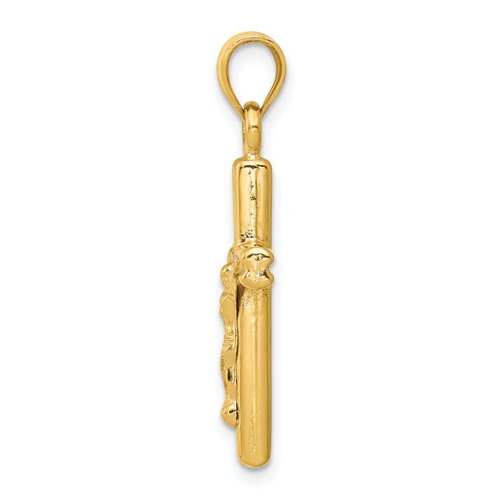 14k Hollow Crucifix Pendant