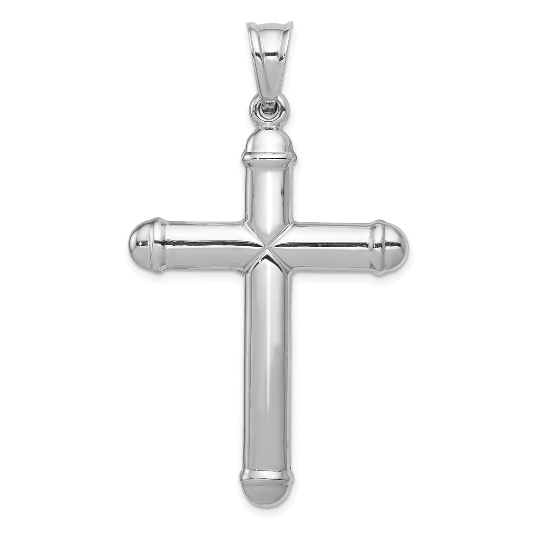 14K White Gold Reversible Crucifix Pendant