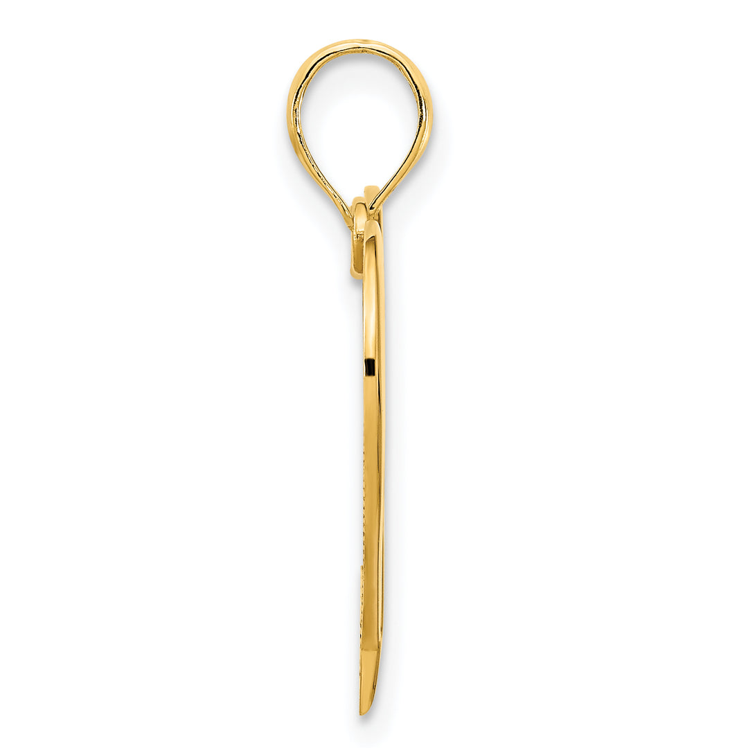14k  Open Heart Pendant
