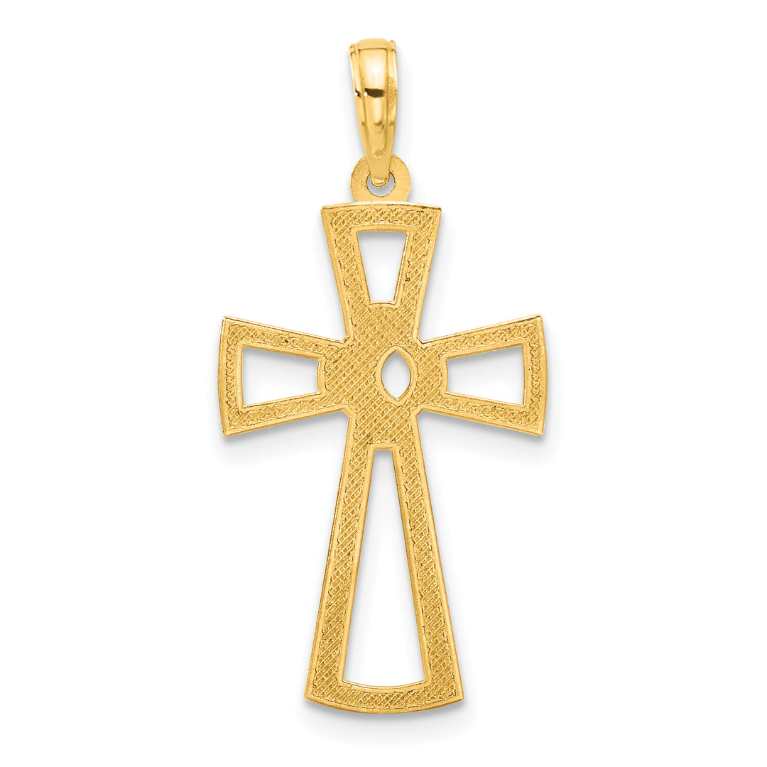 14k Polished Fancy Cross