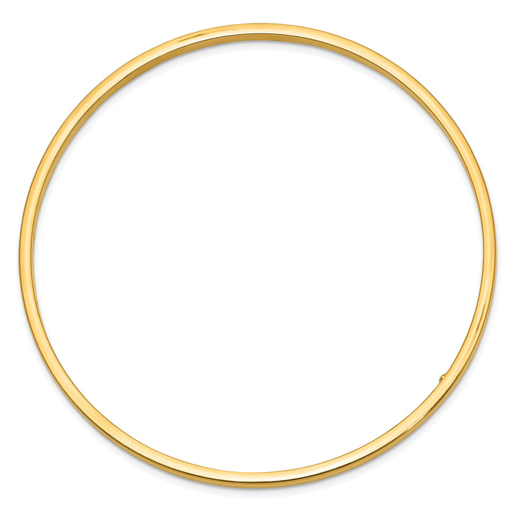 14k 3mm Polished Square Tube Slip-on Bangle
