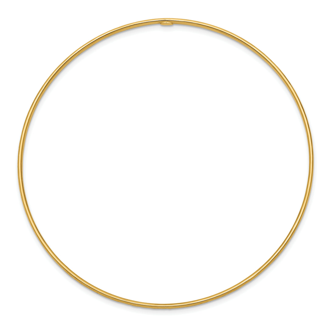 14k 1.5mm Diamond-Cut Slip-on Bangle Bracelet
