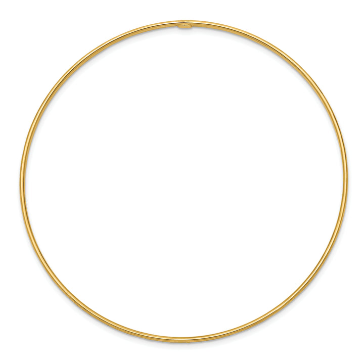 14k 1.5mm Diamond-Cut Slip-on Bangle Bracelet