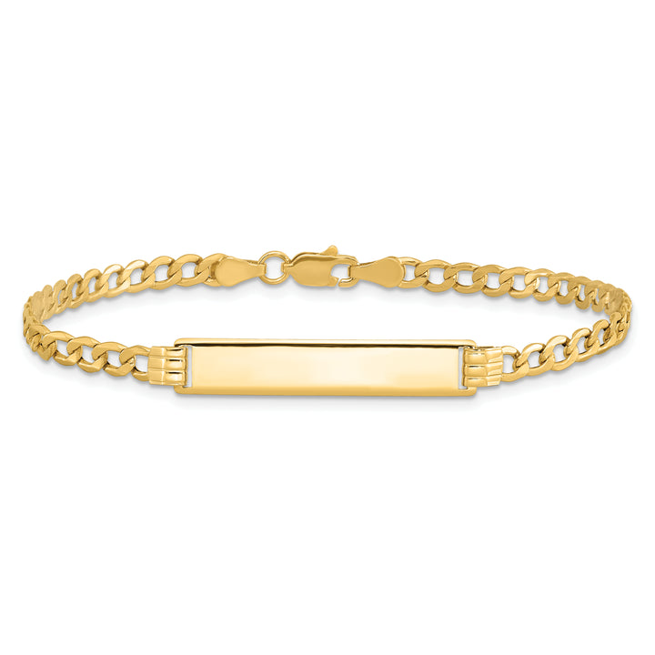 14k Semi-Solid Polished Cuban ID Bracelet