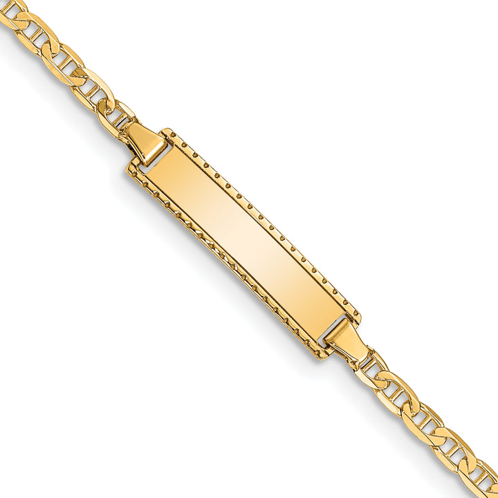 14k Childrens Anchor Link ID Bracelet