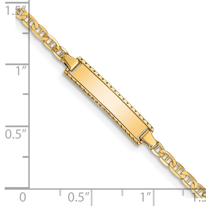 14k Childrens Anchor Link ID Bracelet