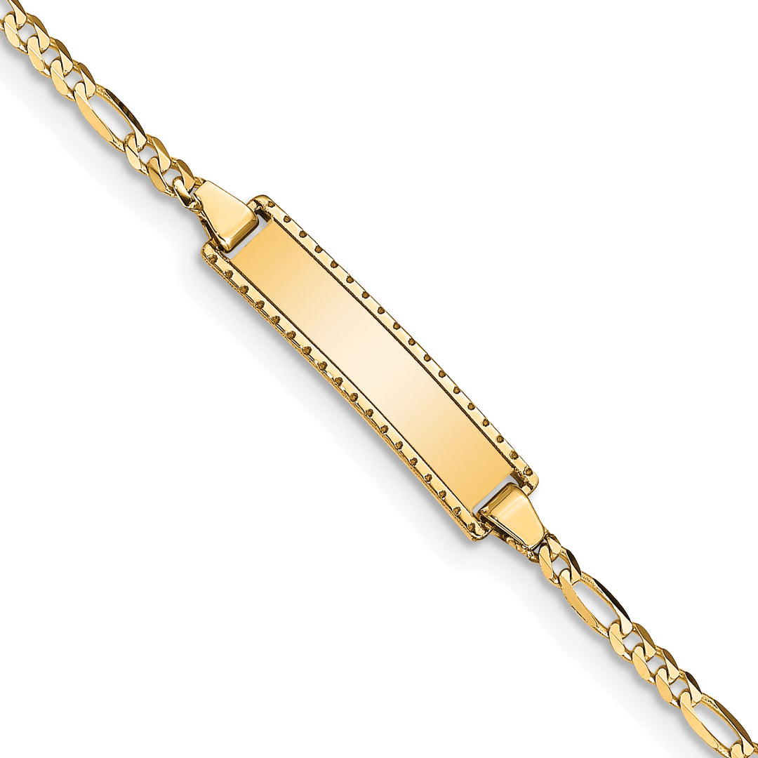 14k Childrens Figaro Link ID Bracelet