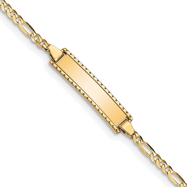 14k Childrens Figaro Link ID Bracelet