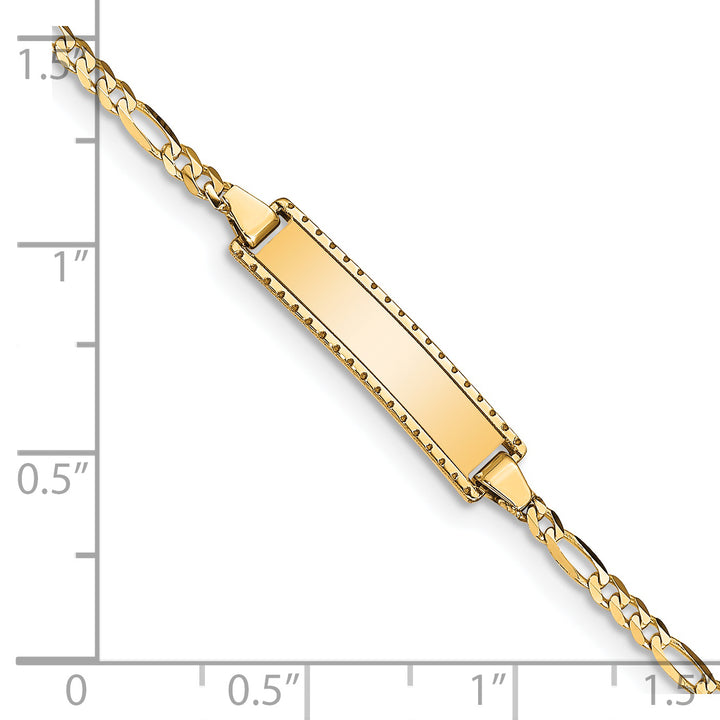 14k Childrens Figaro Link ID Bracelet