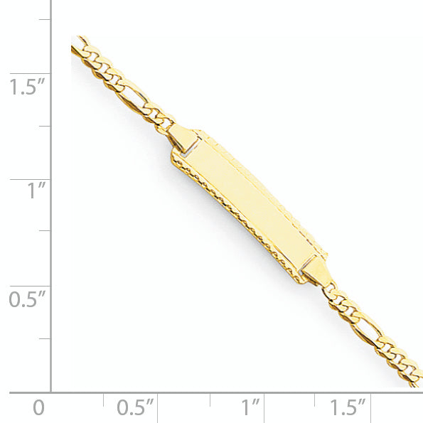 14k Childrens Figaro Link ID Bracelet