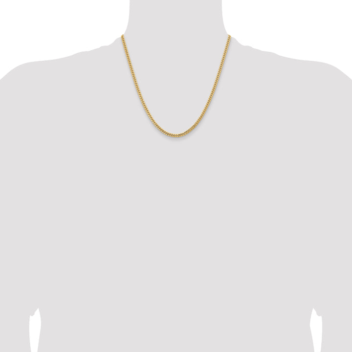 14k 3.5mm Solid Miami Cuban Chain