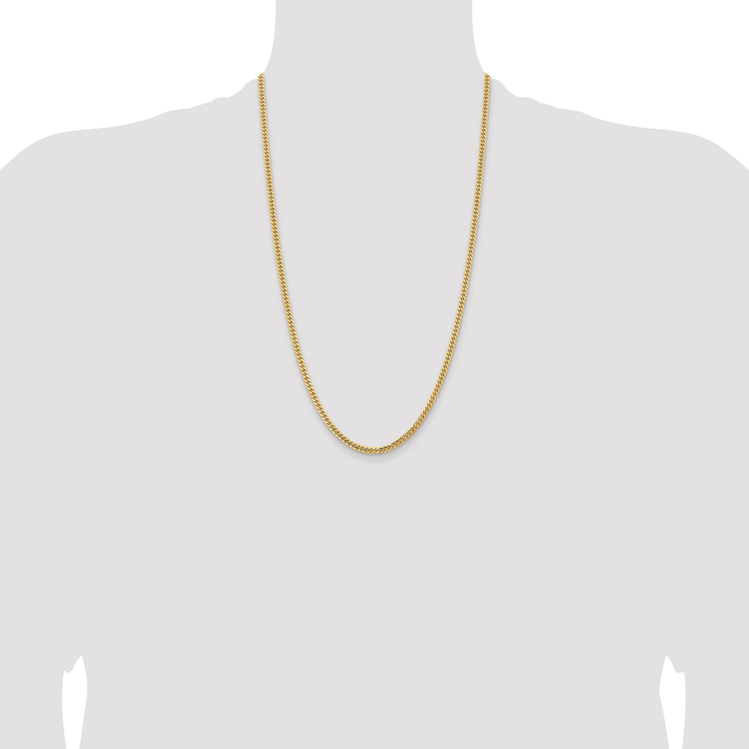 14k 3.5mm Solid Miami Cuban Chain