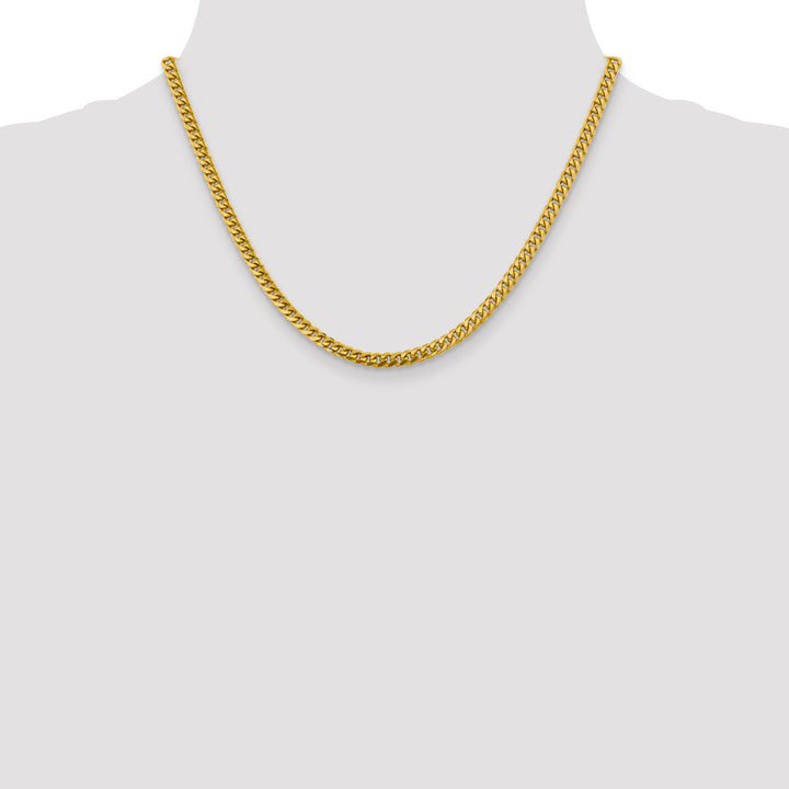 14k 4.25mm Solid Miami Cuban Chain