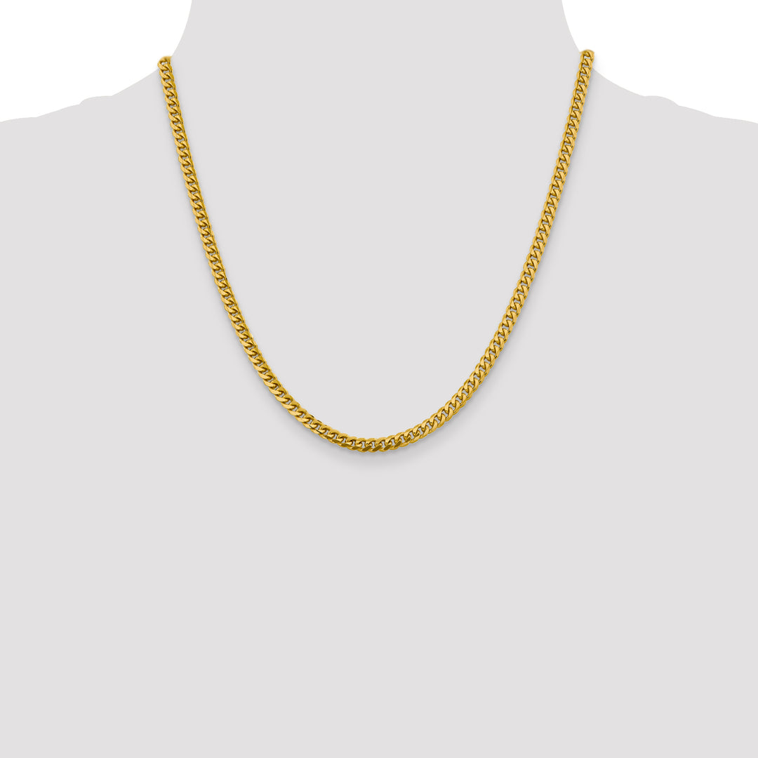 14k 4.25mm Solid Miami Cuban Chain