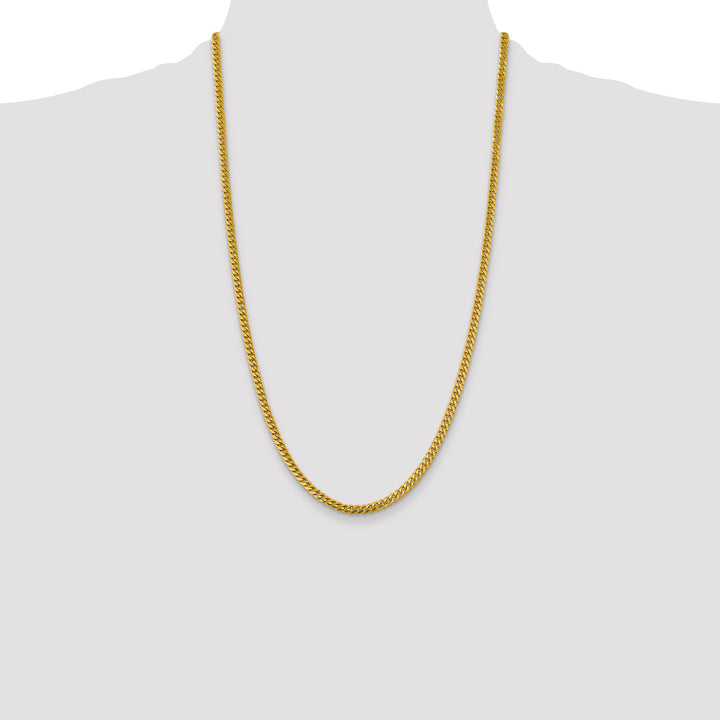 14k 4.25mm Solid Miami Cuban Chain