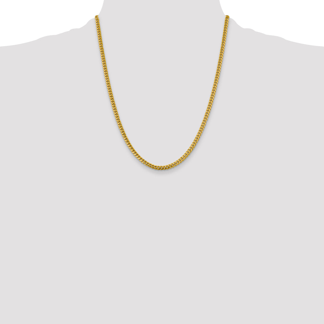 14k 4.25mm Solid Miami Cuban Chain