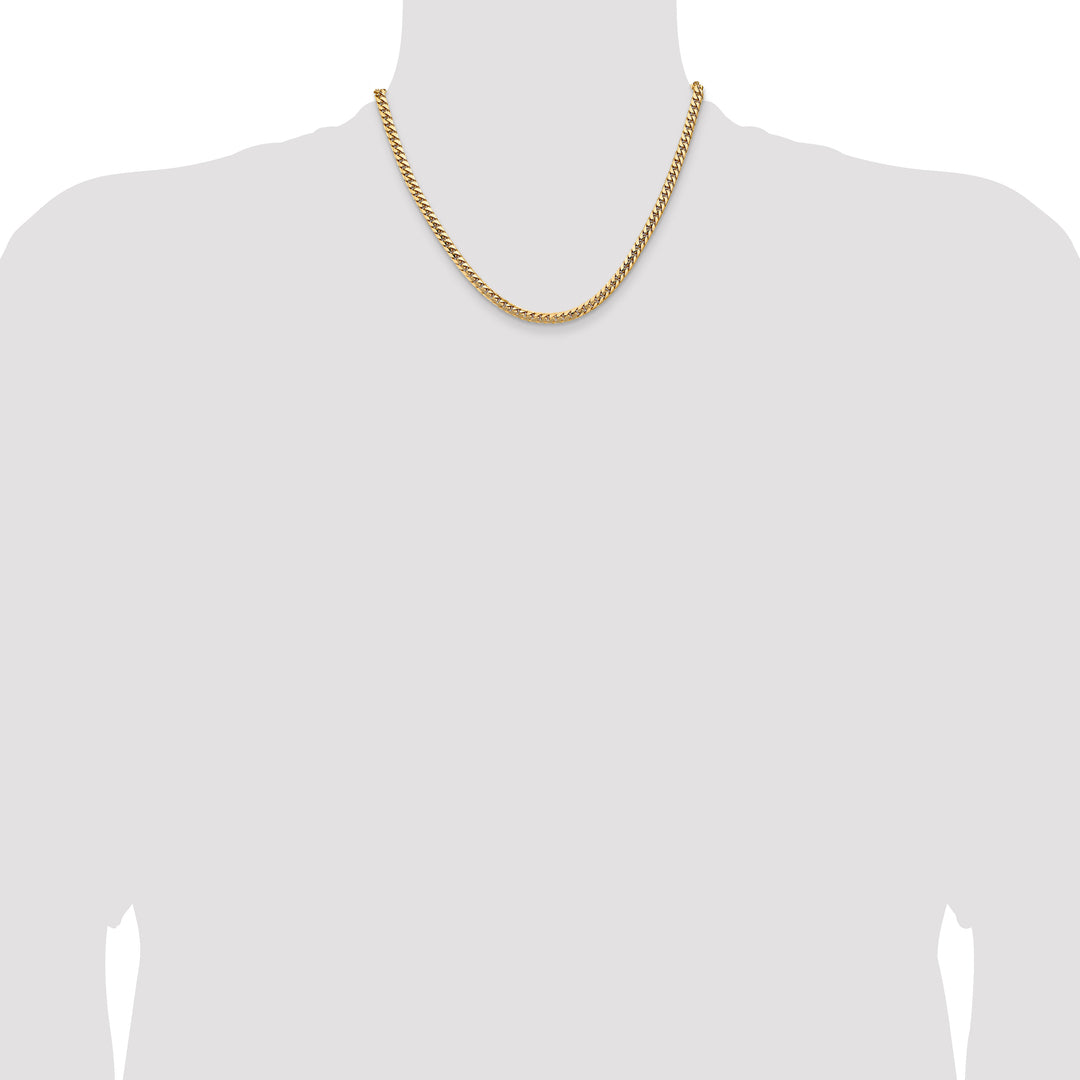 14k 4.3mm Solid Miami Cuban Chain