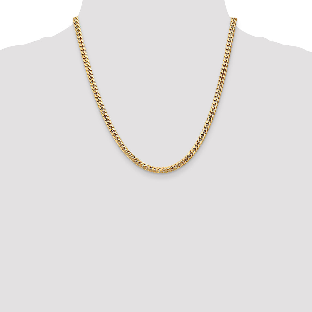 14k 4.3mm Solid Miami Cuban Chain