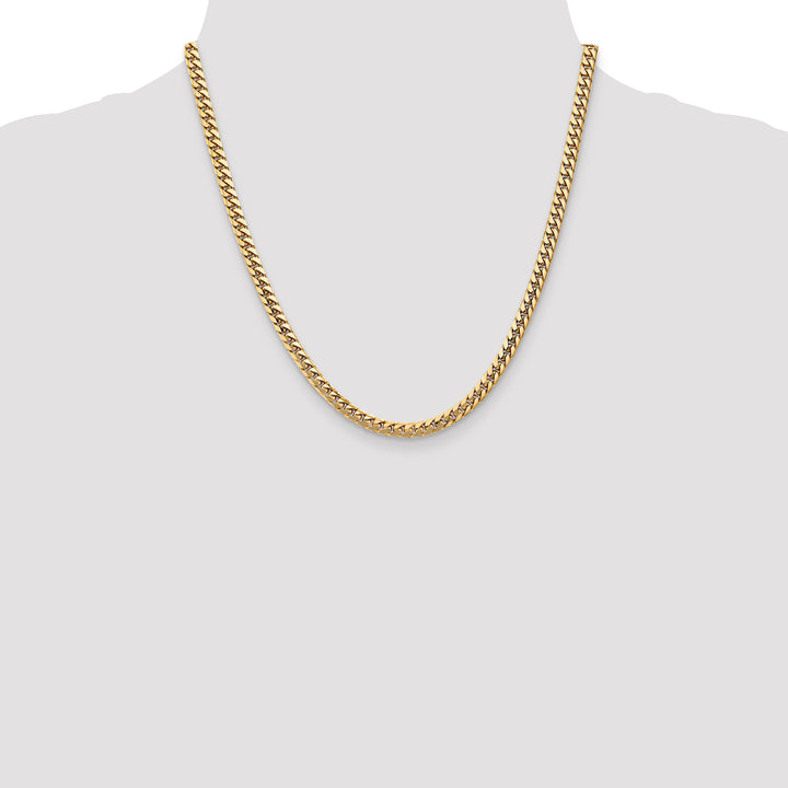 14k 4.3mm Solid Miami Cuban Chain