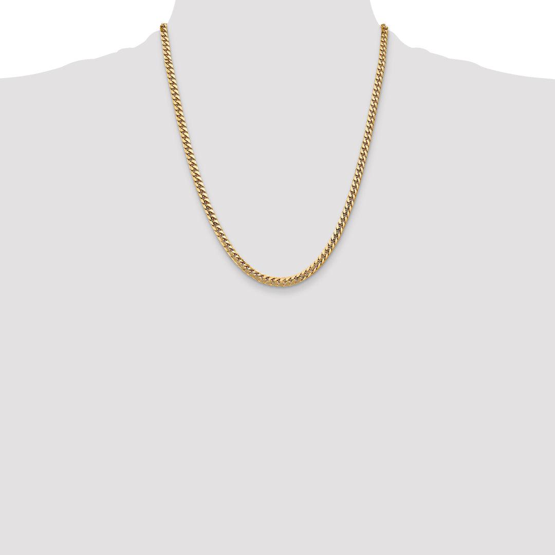 14k 4.3mm Solid Miami Cuban Chain