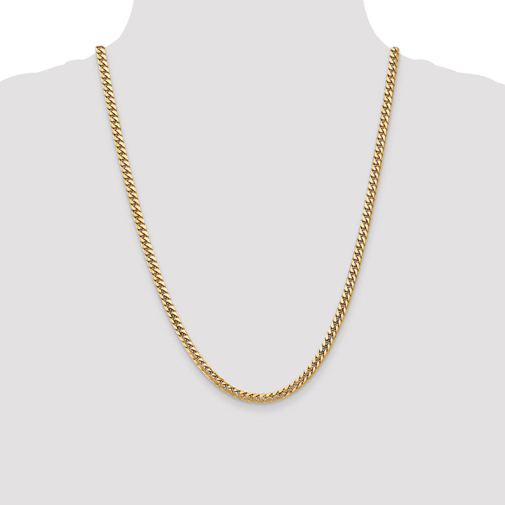 14k 4.3mm Solid Miami Cuban Chain