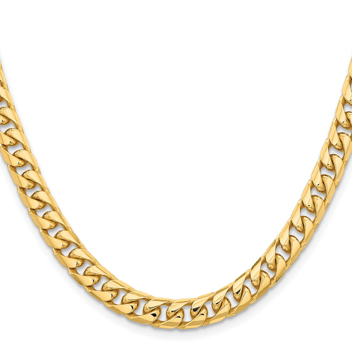 14k 6.75mm Solid Miami Cuban Chain