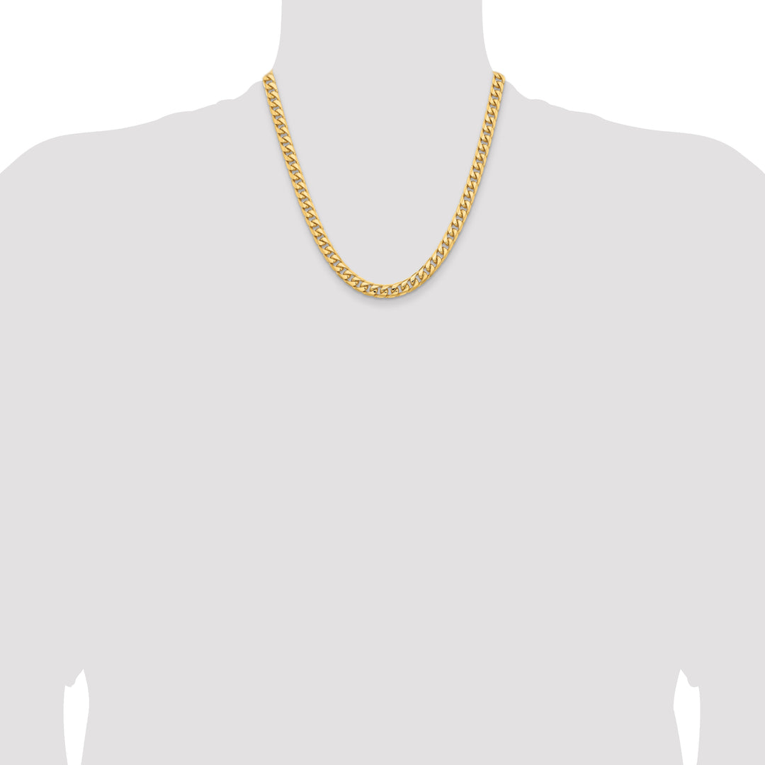 14k 6.75mm Solid Miami Cuban Chain