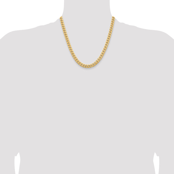 14k 6.75mm Solid Miami Cuban Chain