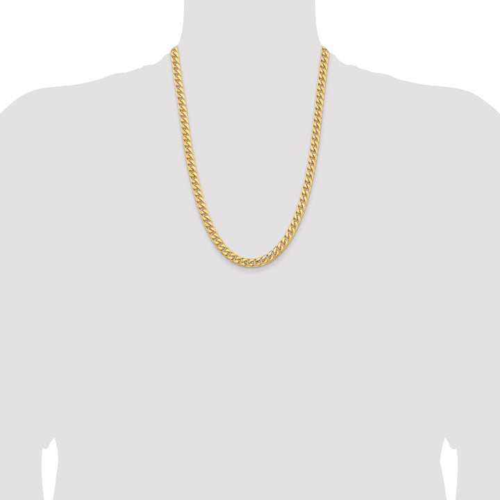 14k 6.75mm Solid Miami Cuban Chain