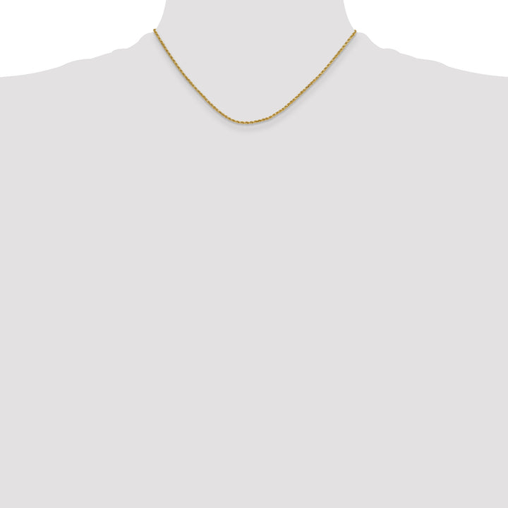 14k 2mm Semi-solid D/C Rope Chain