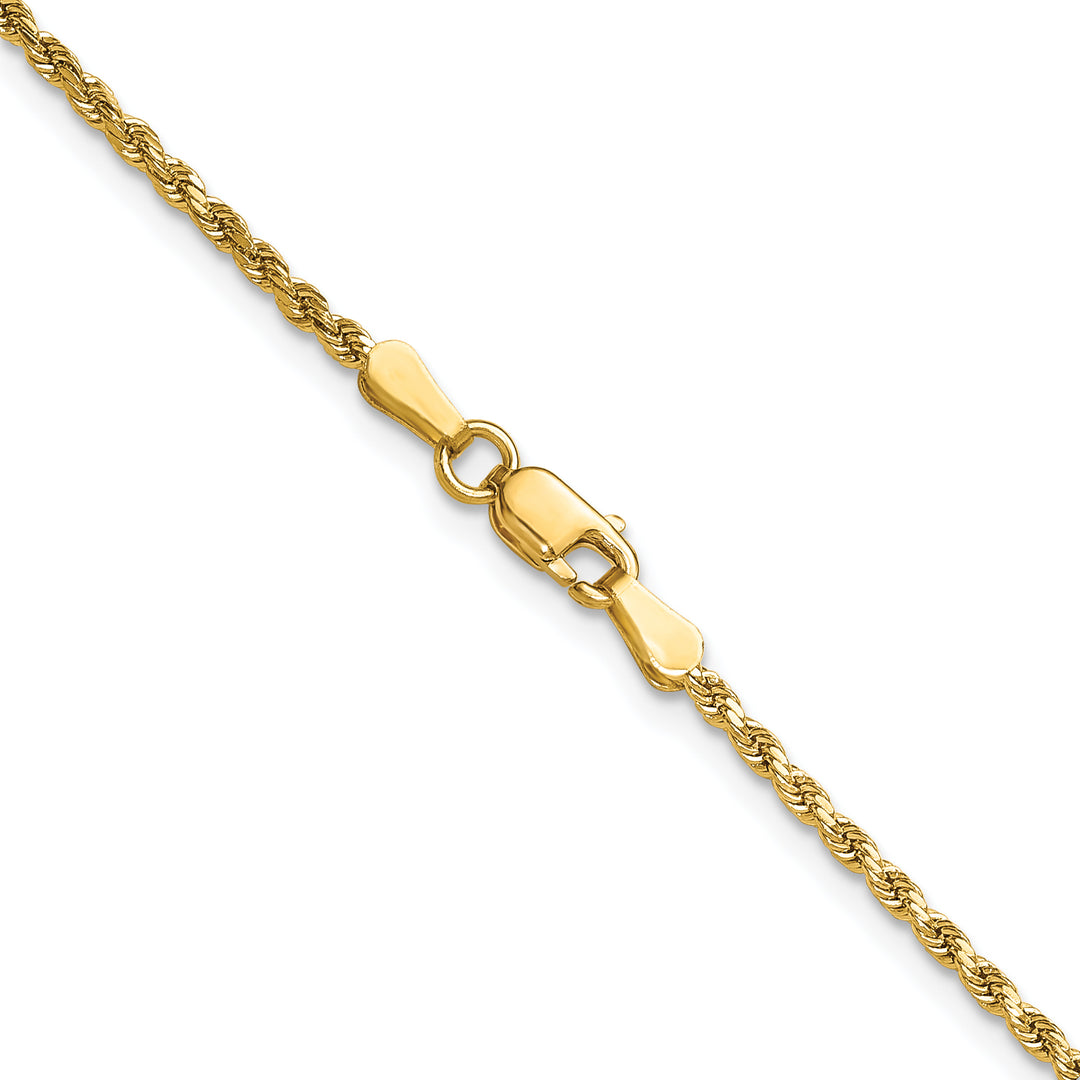 14k 2mm Semi-solid D/C Rope Chain