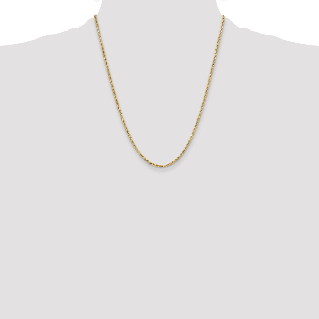 14k 3.0mm Semi-solid D/C Rope Chain