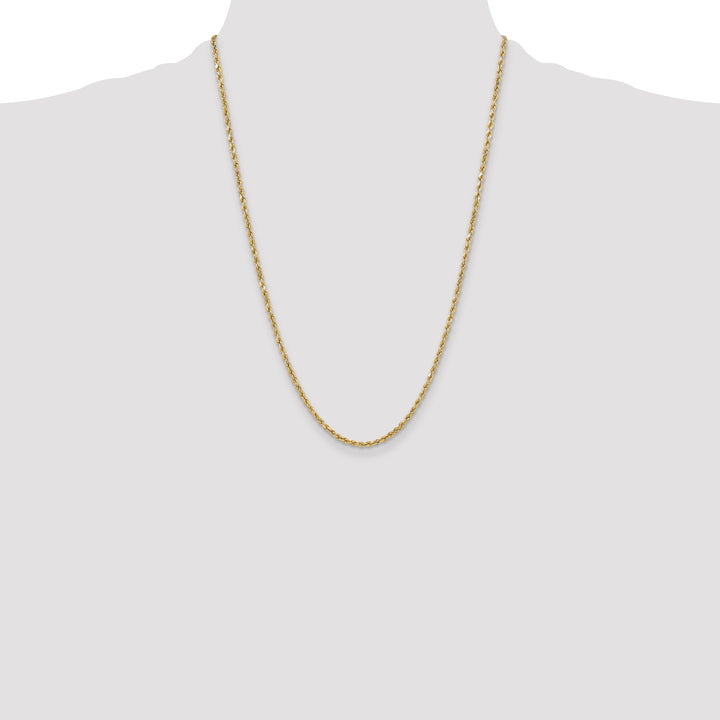 14k 3.0mm Semi-solid D/C Rope Chain