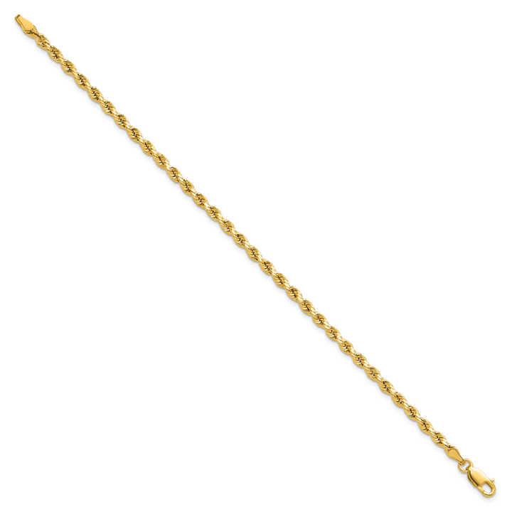 14k 3.0mm Semi-solid D/C Rope Chain