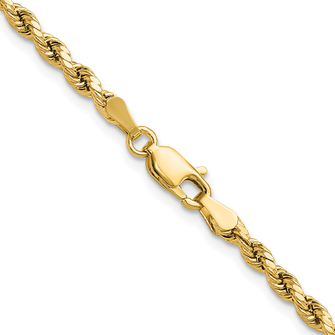 14k 3mm Semi-solid D/C Rope Chain