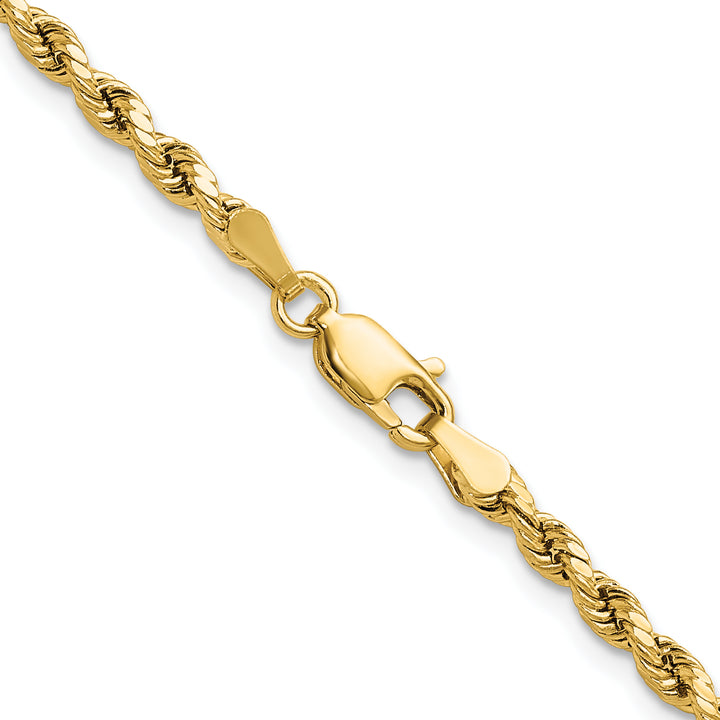 14k 3mm Semi-solid D/C Rope Chain