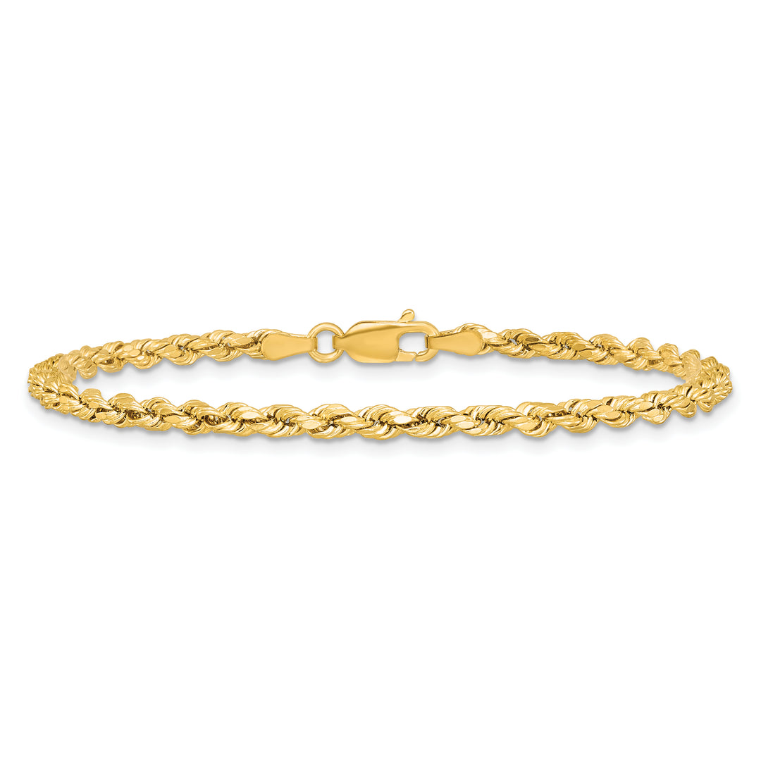 14k 3mm Semi-solid D/C Rope Chain