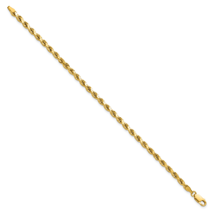 14k 3.5mm Semi-solid D/C Rope Chain