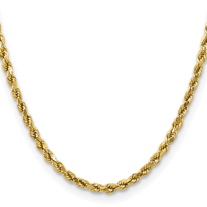 14k 4mm Semi-solid D/C Rope Chain