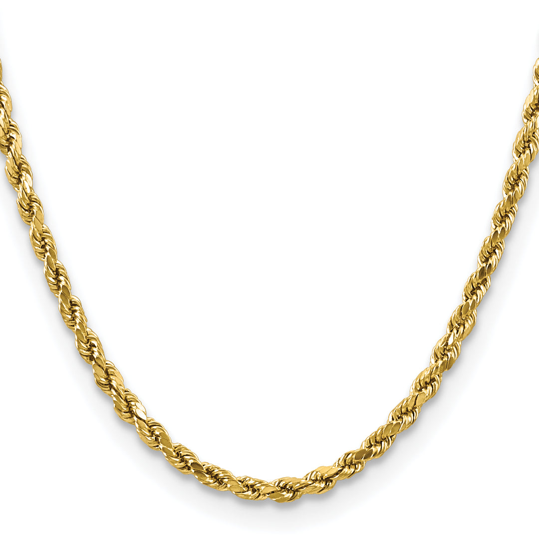 14k 4mm Semi-solid D/C Rope Chain