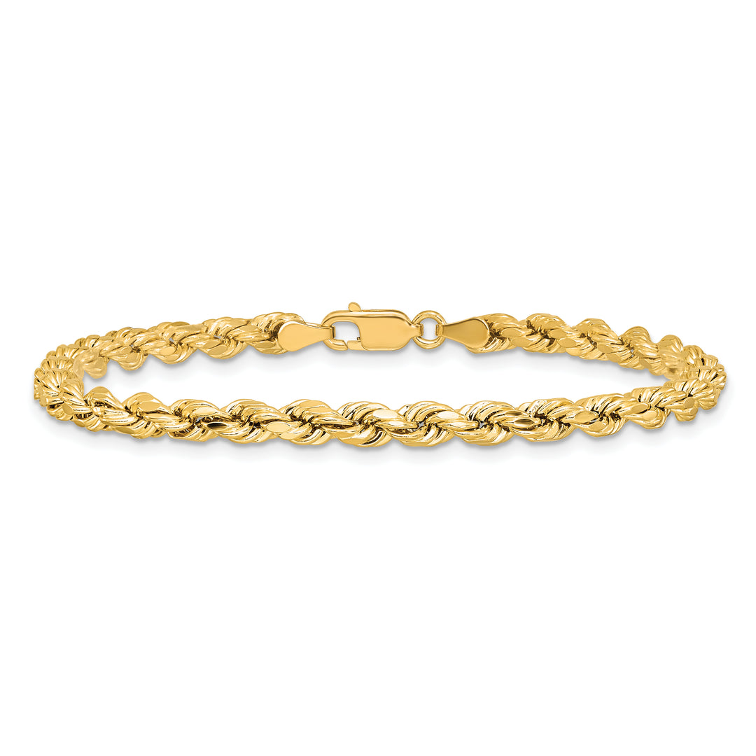 14k 4mm Semi-solid D/C Rope Chain