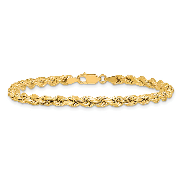14k 4mm Semi-solid D/C Rope Chain